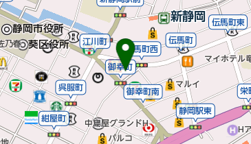 JTB中部 旅のサロン静岡 国内旅行の地図画像