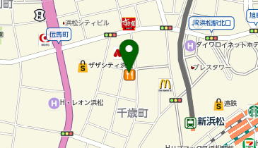 JTB中部浜松支店の地図画像