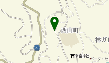 西山町公会堂の地図画像