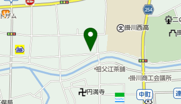 中上食品店の地図画像
