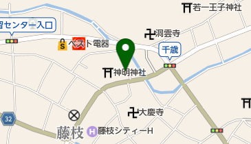 シャディギフトのかみおの地図画像