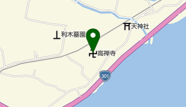 高禅寺の地図画像