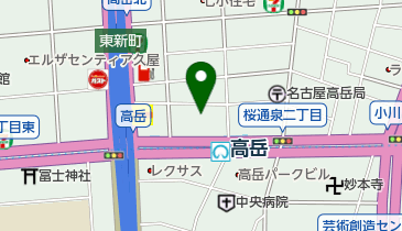 名古屋市 高岳児童館の地図画像