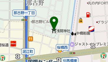 浅間神社の地図画像