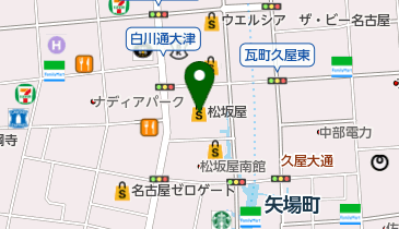 ベベコーナー名古屋松坂屋店の地図画像