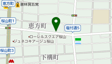 うまはつ商店の地図画像