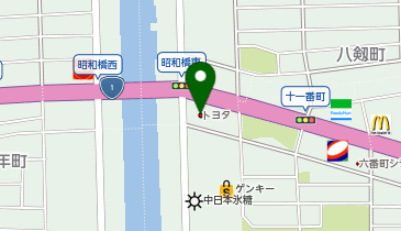 トヨタカローラ愛豊株式会社 昭和橋店の地図画像