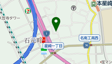 有限会社星園住設 夜間用の地図画像