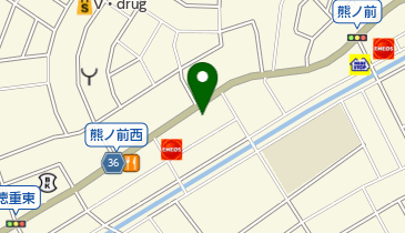 熊の前動物病院の地図画像