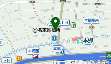 おかずや柿安本郷店の地図画像