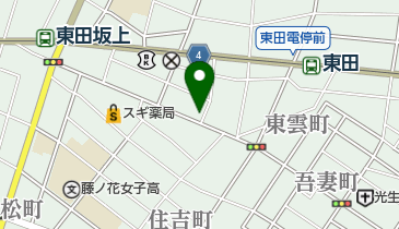 肉の小林東田店の地図画像