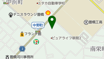豊橋市 草間地区体育館の地図画像