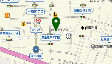 山田カバン店の地図画像