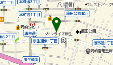 永田や佛壇店 岡崎康生店の地図画像