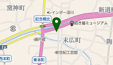 マル小食料品店の地図画像