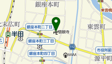 雲観寺の地図画像