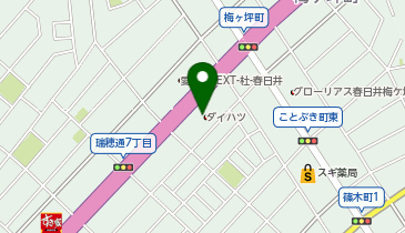 名古屋ダイハツ株式会社春日井店の地図画像