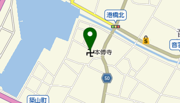 本伝寺の地図画像