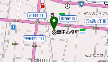 豊田市保健所 健康政策課の地図画像