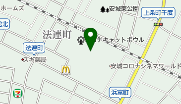 天然温泉コロナの湯安城店の地図画像