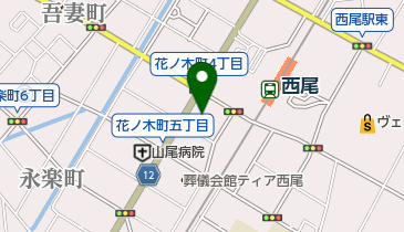 尾崎ふとん店の地図画像