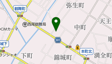 西尾市役所 にしお市民活動センターアクティにしおの地図画像