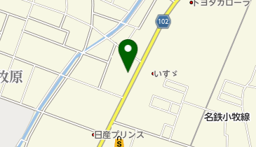 中日新聞 小牧原専売所横井新聞店の地図画像