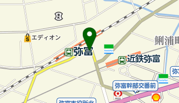 かどや飲食店の地図画像