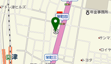 商工中金津支店の地図画像