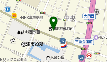 津地方裁判所 総務課庶務係の地図画像