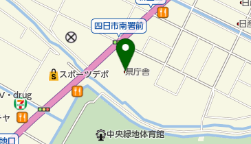 三重県四日市庁舎 庁舎案内の地図画像