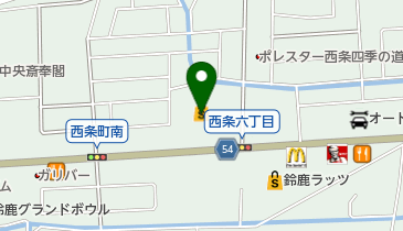 ホルン鈴鹿中央店の地図画像