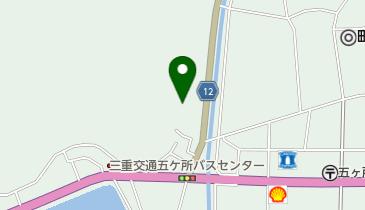 五ヶ所公民館の地図画像