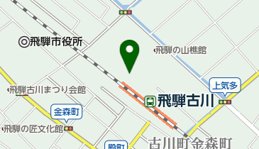 飛騨市役所 ハートピア古川 市民保健課ハートピアの地図画像