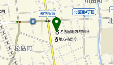 名古屋家庭裁判所一宮支部 家事 事件係受付・調停の地図画像