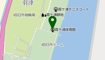 四日市市役所 運動施設 四日市ドームの地図画像