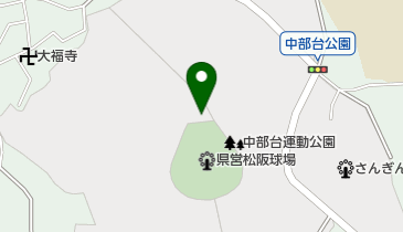 松阪市役所 教育委員会事務局 スポーツ課 中部台運動公園 中部台管理事の地図画像