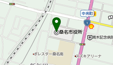 桑名市地域包括支援センター 中央の地図画像