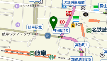 JTB中部岐阜支店の地図画像