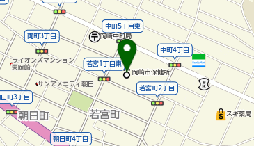 岡崎げんき館の地図画像