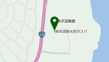 海洋深層水赤沢スパの地図画像