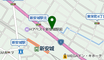 ニュー・キャッスルの地図画像