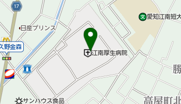 江南厚生病院 江南中部地域包括支援センターの地図画像
