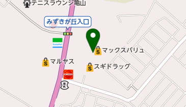サンシャイン大浦亀山みずほ台店の地図画像