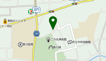 掛川市役所 竹の丸の地図画像