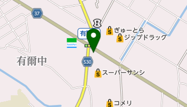 中一炭火肉料理店の地図画像