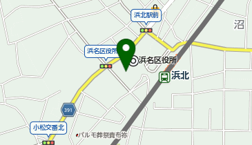 浜松市役所 健康福祉部 保健所 保健所浜北支所 医薬予防グループの地図画像