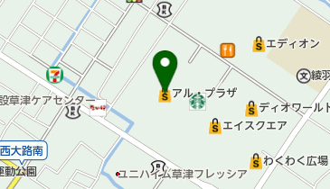 ヨシハラクリーニング アルプラザ草津店の地図画像