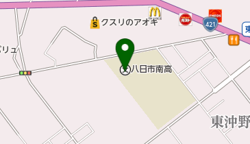 八日市南高等学校 職員室の地図画像