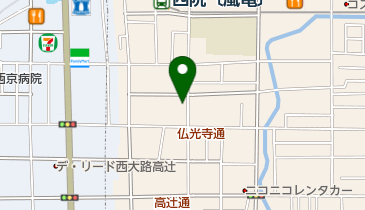 岡林自動車硝子の地図画像